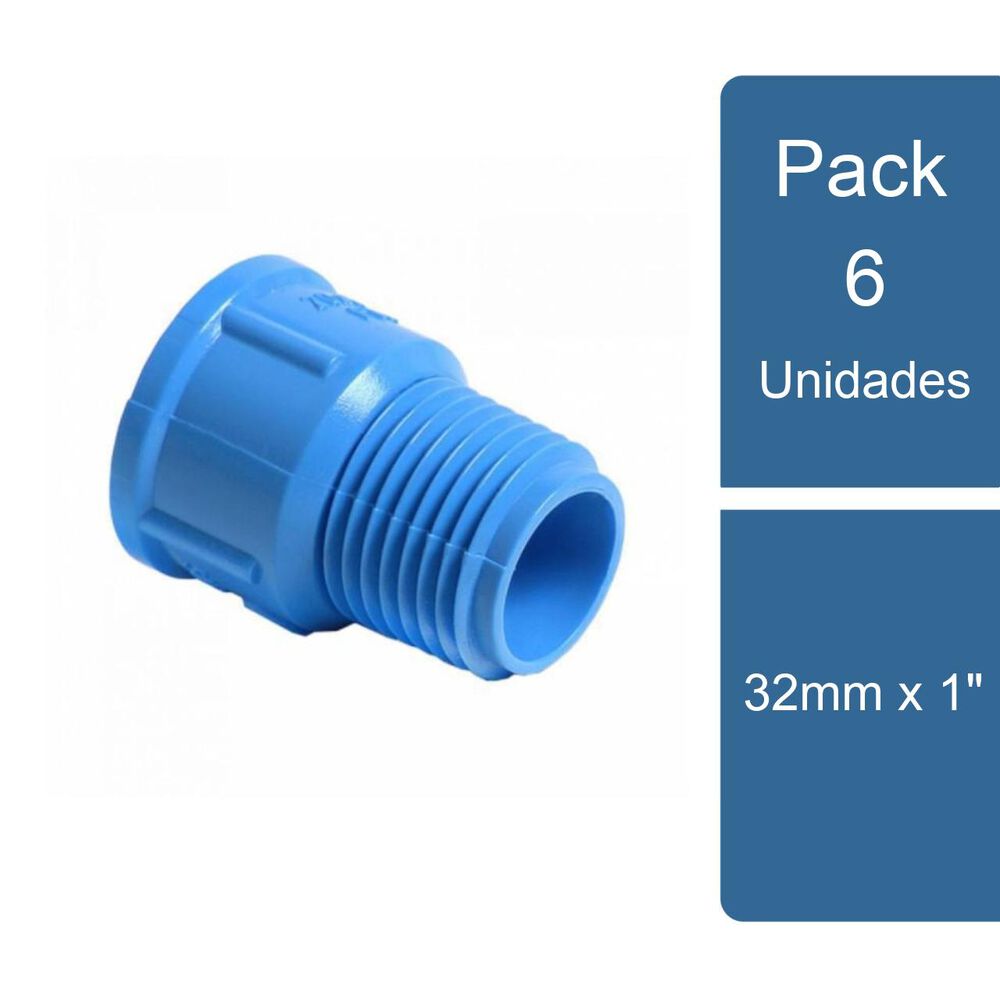 Pack 6 Terminal Pvc Hidráulico So-he 32mm X 1" Pvc image number 0.0